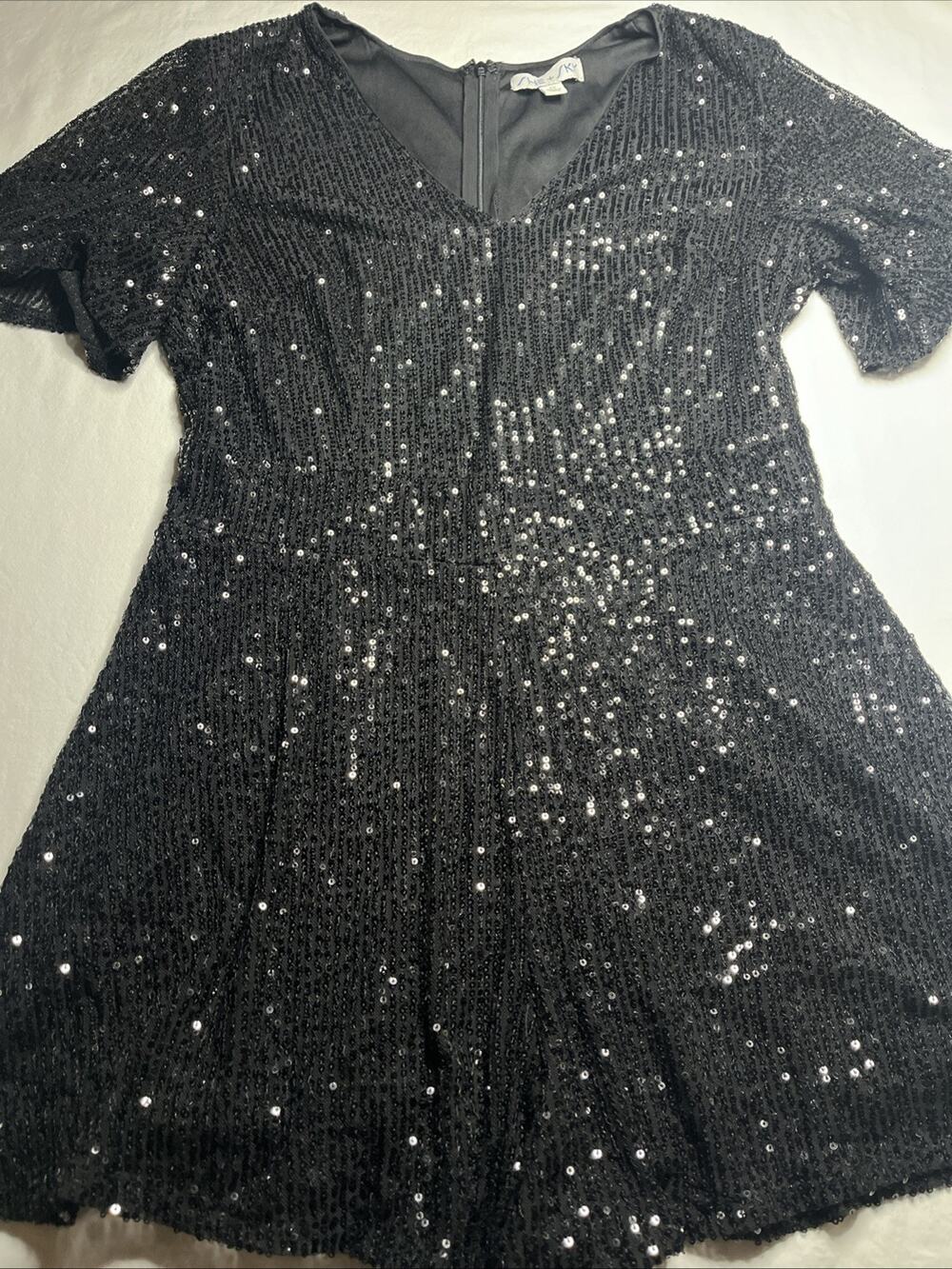 She + Sky Black Sequence Romper Women’s Medium